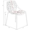 Leisuremod Modern Asbury Dining Chair with Chromed Legs, White, 2PK AC16W2 - alternate 10