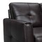 Homeroots 82" Black Leather Sofa With Brown Legs 546416 - alternate 13
