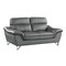 Homeroots 86" Gray Leather Sofa With Silver Legs 329499 - alternate 8