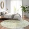 Homeroots 8' Artichoke Green Lavender And Beige Round Floral Washable Indoor Outdoor Area Rug 611182 - alternate 8