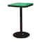 Leisure Craft 24" Square Perforated Pedestal Table, Portable, 40"H, Green SQ24TAB40-GREEN - alternate 1