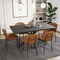 Leisuremod Servos Dining Side Chair, Upholstered Faux Leather Seat and Powder Coated Iron Frame, Dark Brown SCBL-22DBR - alternate 8