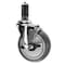 Service Caster 5'' SS Thermoplastic Rubber Swivel 7/8'' Expanding Stem Caster with Brake SCC-SSEX20S514-TPRB-TLB-78 - alternate 1