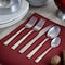 Megachef Cravat 20 Piece Flatware Utensil Set, Stainless Steel Service for 4 in Matte Silver MCFW-CRAVAT-MATTESILVER - alternate 6