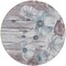 Homeroots 8' Teal Blue Aqua And Ivory Round Floral Washable Indoor Outdoor Area Rug 582778 - alternate 6