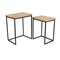 Homeroots Set of Two 25" Black And Brown Solid Wood Nested Tables, 2PK 489329 - alternate 8