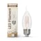 Bulbrite LED Filament, 5 Watt Dimmable CA10 Light Bulb, Clear Glass Finish, E26 Base, 2700K 500 Lumens, 4PK 862082 - alternate 9