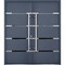 Vdomdoors Steel Double Doors Deux 1105 Gray Graphite Stainless Inserts Single Modern Painted DEUX1105DEXD-GRE-RH-W72 x H80 - alternate 1