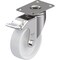 Blickle Swivel Plate Caster, Wht Nylon, 4", Brake, Caster Load Rating Range: Light-Duty LKPXA-PO 101G-12-FI - alternate 1