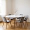 Homeroots 63" White And Brown Oval Dining Table 400751 - alternate 4