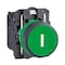 Schneider Electric Push Button Operator, Flush, Momentary Action, Not Applicable Release, Non-Illuminated, Green XB5AA3311 - alternate 1