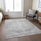 Homeroots 5' X 8' Gray And Ivory Oriental Washable Indoor Outdoor Area Rug 605116 - alternate 6