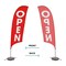 Showdown Displays 10.5 Ft  Value Razor Sail Sign Kit (Single-Sided With Cross Base) - Open Red 908111-002 - alternate 4