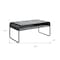 Homeroots 42" Gray and Black Concrete And Metal Sled Coffee Table With Shelf 490583 - alternate 5