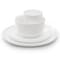 Meritage Rimmed Coupe 16 Piece Round Bone China Dinnerware Set in White 750123500M - alternate 5