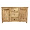 Homeroots 60in Natural Distressed Solid Wood Three Drawer Sideboard With Two Doors 606318 - alternate 1