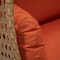 Leisuremod Mendoza Light Brown Wicker Hanging 2 person Egg Swing Chair with Orange Cushions MSCLBR-53OR - alternate 9