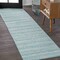 Jonathan Y Williamsburg Minimalist Stripe Turquoise/Cream 2 ft. x 8 ft. Runner Rug MOH201B-28 - alternate 1