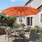 Pure Garden 9 ft Round Patio Umbrella with Easy Crank and Vented Canopy, Orange Shade 50-LG1052 - alternate 12