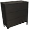 Homeroots 30" Black Three Drawer Dresser 533812 - alternate 8
