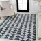 Jonathan Y Aisha Moroccan Triangle Geometric Cream/Navy 8 ft. x 10 ft. Area Rug MOH206D-8 - alternate 7