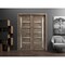 Sartodoors Sliding Closet Bypass Doors Oak Solid Core Modern Interior QUADRO4088DBD-AKA-36 - alternate 1