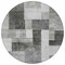 Homeroots 8' Pewter And Black Round Geometric Washable Indoor Outdoor Area Rug 605863 - alternate 7