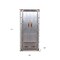 Homeroots 71in Silver Solid Wood and Aluminum Accent Cabinet Soft Close With Two Doors And One Drawer 489025 - alternate 6