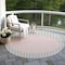 Homeroots 8' Silver And Pink Round Striped Washable Indoor Outdoor Area Rug 597195 - alternate 8