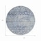 Homeroots 8' Blue And Silver Round Argyle Washable Indoor Outdoor Area Rug 615802 - alternate 8