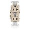 Leviton Receptacle Outlet, 20A, Light Almond, 125V 5362-S2T - alternate 1