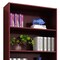 Homeroots 71" Mahogany Wood Five Tier Bookcase 630400 - alternate 6