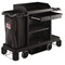 Suncast Commercial Partially Assembled Premium Housekeeping Cart, Plastic, 1 Shelf, 24 x 62.13 x 49.75, Black HKC2002 - alternate 9