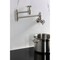 Kingston Brass Wall Mount Pot Filler Faucet with Knurled Handle, Brushed Nickel KS3108RKZ - alternate 6