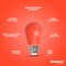 Bulbrite 25-Watt Equivalent Ceramic Red Color S14 Weatherproof Outdoor E26 Medium Base LED Light Bulb, 10PK 862318 - alternate 4