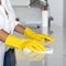 Power Clean DISPOSABLE LATEX GLOVES - 12in - 14 MIL - LARGE - YELLOW - 12PK KG12L-12 - alternate 4