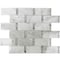 Apollo Tile 12x13 Bianco Carrara, Bardiglio Nuvolato Marble Subway Floor and Wall Tile 5.28 sqft/case, 5PK APLDC88R01A - alternate 1