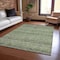 Homeroots 8' X 10' Olive Green Gray And Fern Green Southwestern Washable Indoor Outdoor Area Rug 615971 - alternate 8
