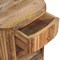 Homeroots 23" Natural Solid Wood Oval Ribbed Texture One Drawer Nightstand 651616 - alternate 14