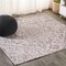 Jonathan Y Estrella Bohemian Medallion Textured Weave Red/Taupe 5 ft Square Indoor/Outdoor Area Rug SMB105A-5SQ - alternate 1