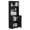 Homeroots 71" Black Five Tier Bookcase with Four Doors 546353 - alternate 7