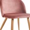 Homeroots Pink and Oak Velvet and Metal Dining Side Chair 568016 - alternate 7