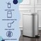 Happimess Roland Mini 2.6-Gallon Step-Open Trash Can, Platinum Silver HPM1009A - alternate 10