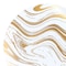 Smarty Had A Party 7.5" White with Gold Waves Plastic Appetizer/Salad Plates, 120PK 317WHG-CASE - alternate 6