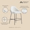Manhattan Comfort Gracie Counter Stool  in White and Black - Set of 3 3-CS019-BWH - alternate 8