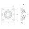 Ntn Flange Bearing, 4-Bolt, Ball, 1-7/16" Bore SUCFPL207-23 - alternate 3