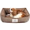 Simple Deluxe FluffyDream Dog Bed, Super Soft Calming Pet Bed with Pillow Edge, Suitable for Dogs Up to 30 lbs, 2 PTDBEDCUD2420TAN - alternate 1