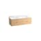 Kohler Maxstow 60 wall-hung bathroom vanity cabinet with sink and quartz top Light Oak 34657-WEK - alternate 1
