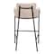 Homeroots 30" Beige And Black Fabric And Steel Bar Height Bar Chair 555671 - alternate 9