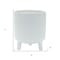Homeroots White Ceramic 7 Ounce Striped Footed Pot Planter 517985 - alternate 5
